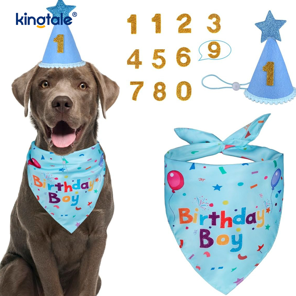 Kisállat születésnapi bandana készlet