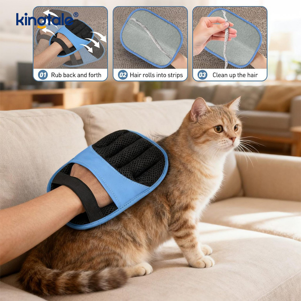 Kisállat szőrtelenítő kesztyű Magic Brush Elektrosztatikus kesztyű kutyáknak és macskáknak