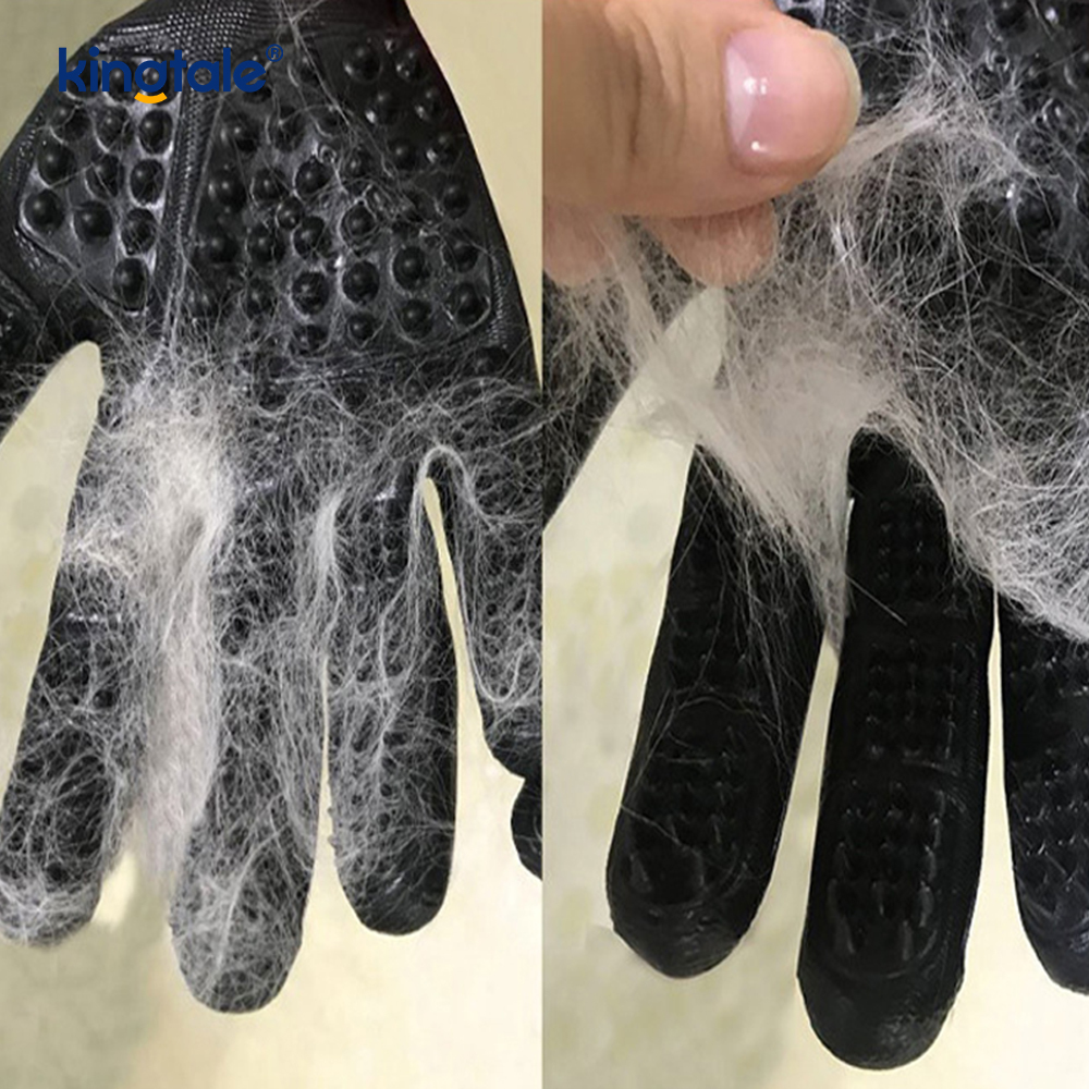 Kisállatszőreltávolító kesztyű Gyengéd kisállatápoló kesztyűkefe Deshedding Glove