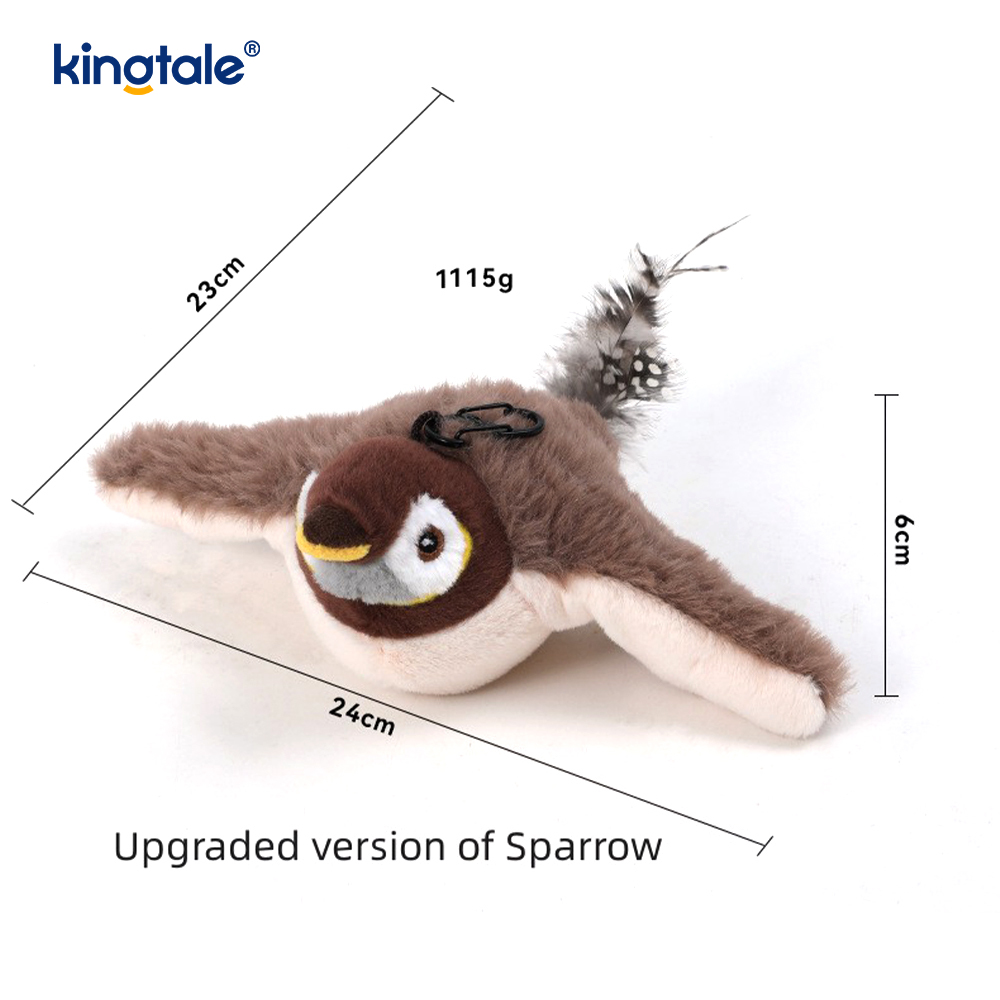 Simulált veréb kisállat plüssjáték minden fajtához Cat Kicker Macskamenta játékok Sparrow