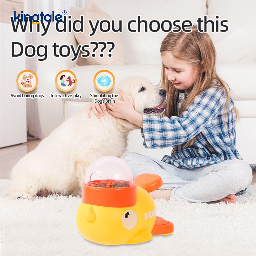 Little Yellow Duck Pet Feeder Interaktív kutyajátékok Food Puzzle Lassú etető
