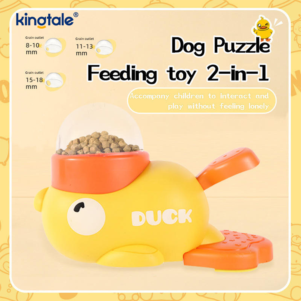Little Yellow Duck Pet Feeder Interaktív kutyajátékok Food Puzzle Lassú etető