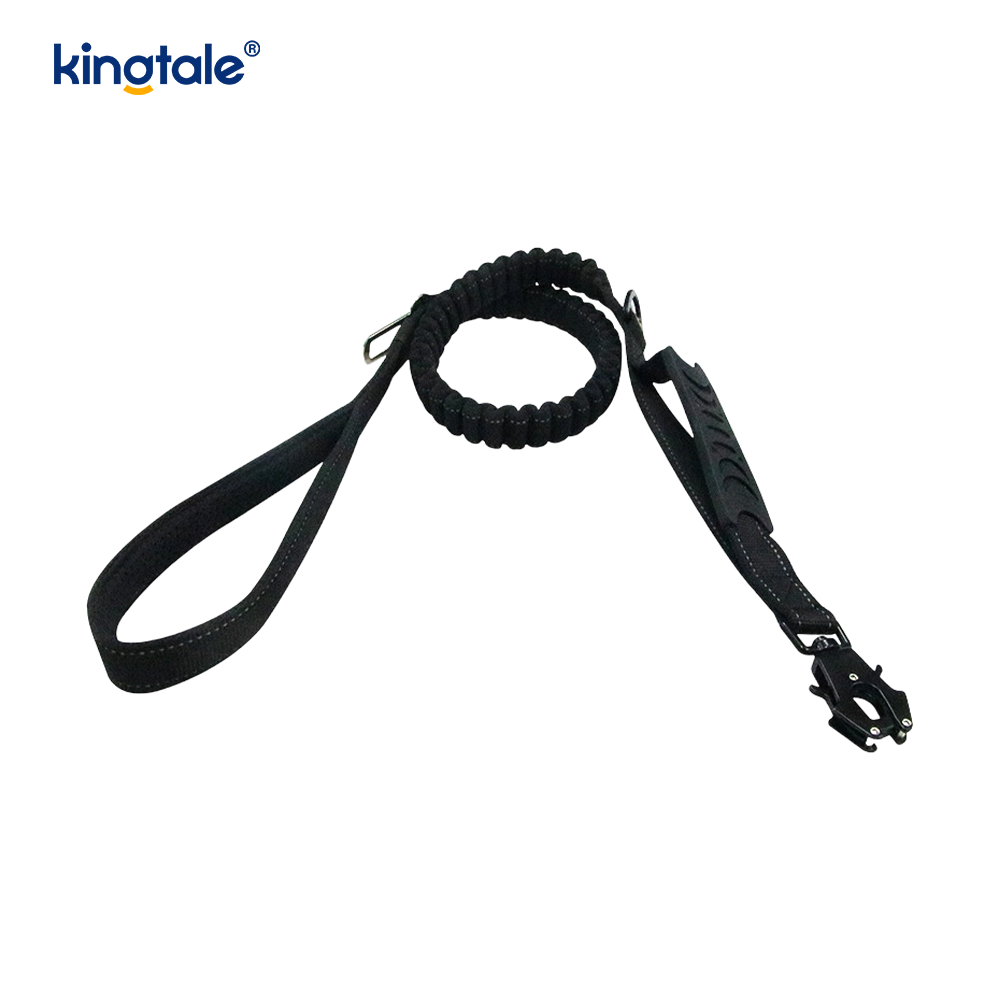 Fényvisszaverő No Pull Heavy Duty taktikai kutyanyakörv póráz Bungee póráz