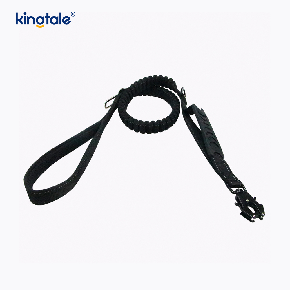 Fényvisszaverő No Pull Heavy Duty taktikai kutyanyakörv póráz Bungee póráz